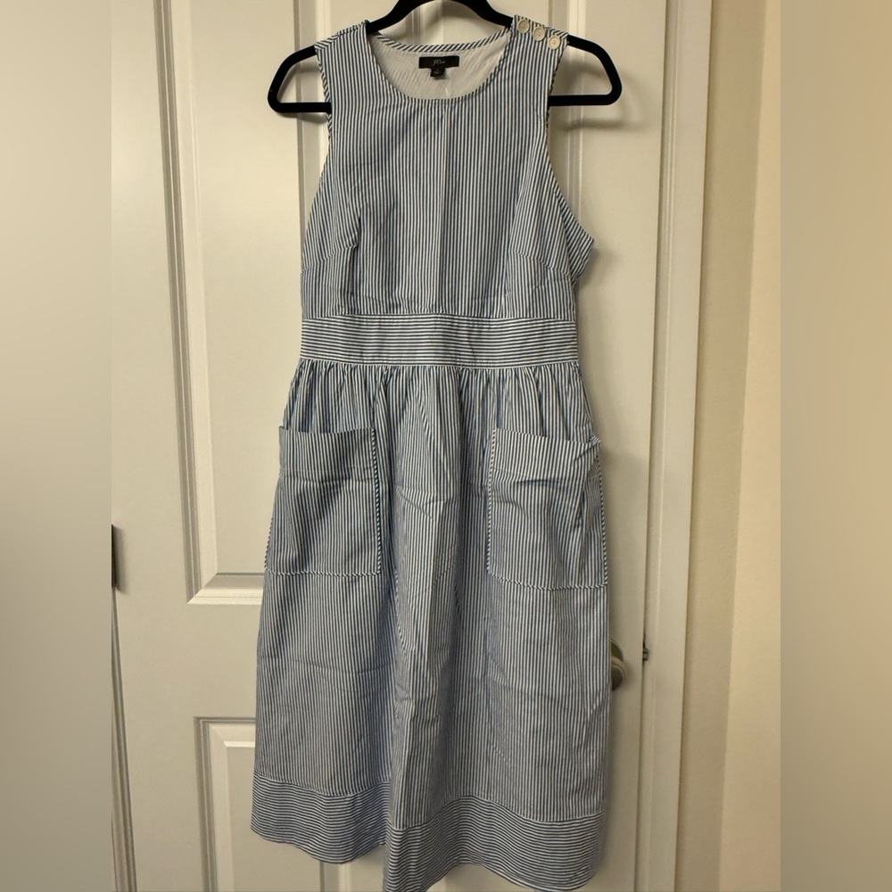 J. Crew Blue Striped Women's Dress